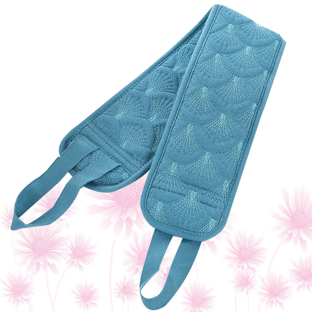 

1PC Mermaid Tail Shower Towel Back Rub Strip Body Exfoliating Towel Long Bathing Towel for Bathroom Blue