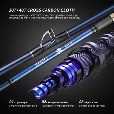 지깅로드 1.75m 하드 파워 지깅로드 문어 보트로드 하이 퀄리티 강력한 티타늄 팁로드 캐스팅 용 낚싯대