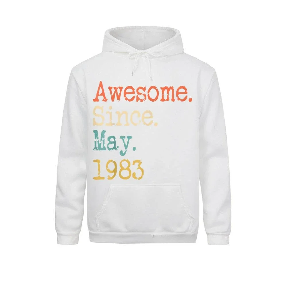 

2024 High Street Men Hoodies Hip Hop Sportswears Labor Day Awesome Since May 1983 38th Birthday Gift Funny Hoodie Sweatshirts