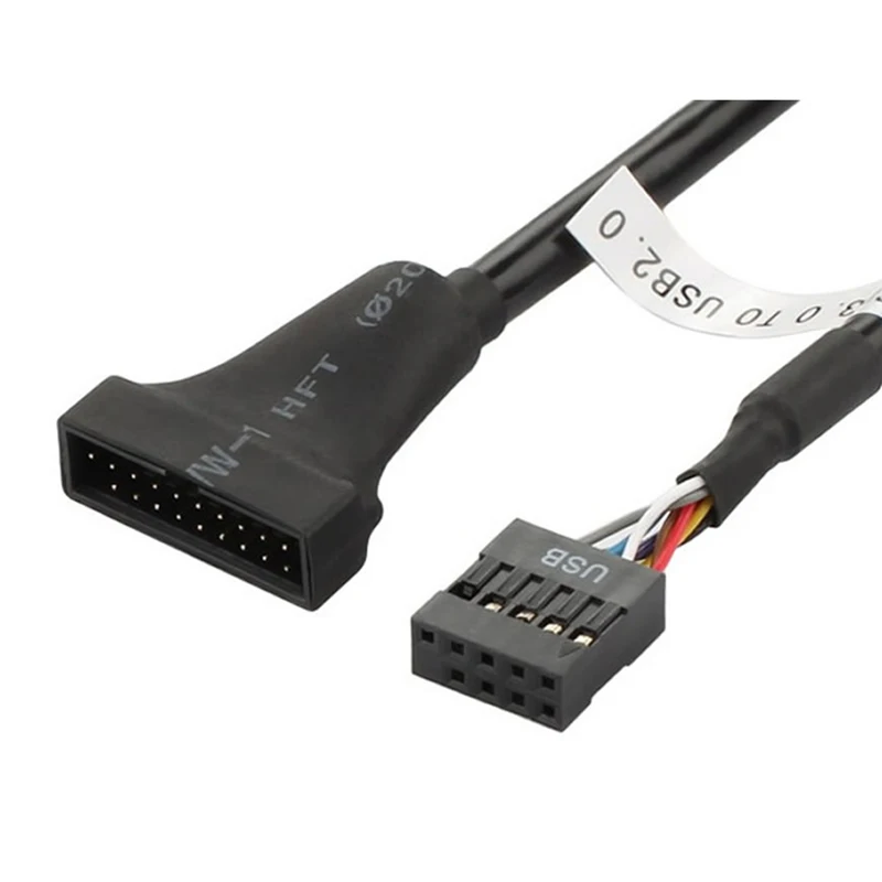 1PCS 20Pin USB 3.0 to 9Pin USB 2.0 male and female motherboard cable adapter cable computer cable connector