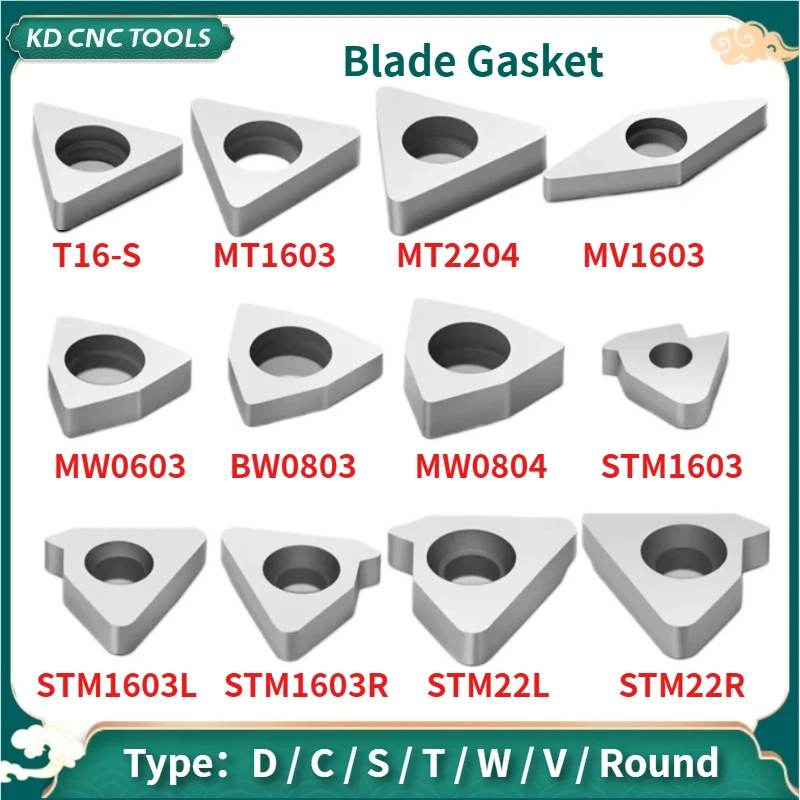 

CNC Blade Insert Gasket STM1603 T16-S MC0903 MC1204 MC1604 MC1904 MD1504 MS0903 MS1204 MT1603 MT2204 MD1506 MW0603 MW0804 RN1204