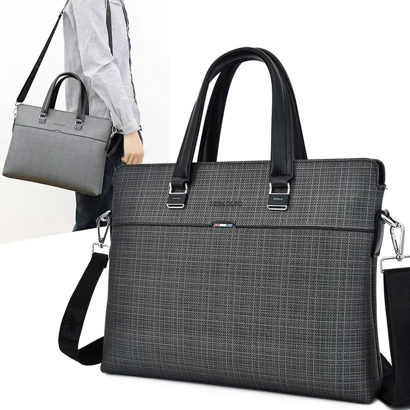 Business Travel Leisure Simple Large Capacity Hand-Held Ipad Wallet Storage Single Shoulder Crossbody Handbag for Men