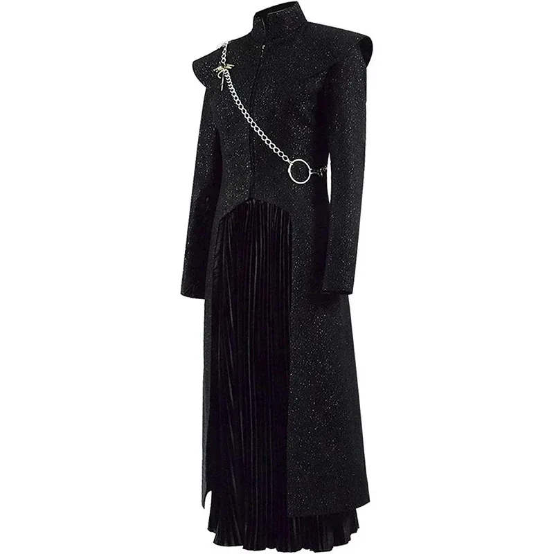 

Daenerys Targaryen Dany Cosplay Costume Middle Ages Dress Uniform Black Outfit Cloak 2026Halloween Party for Women Aldult 92J4T6