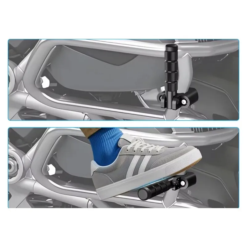 HOT-Motorcycle For KLR650 DR650 XR650L Tenere 700 V-Storm ADV Dirt Bike Foot Pegs 7/8"- 1.25" Crash Bar Rest Pedal,Motorcycle