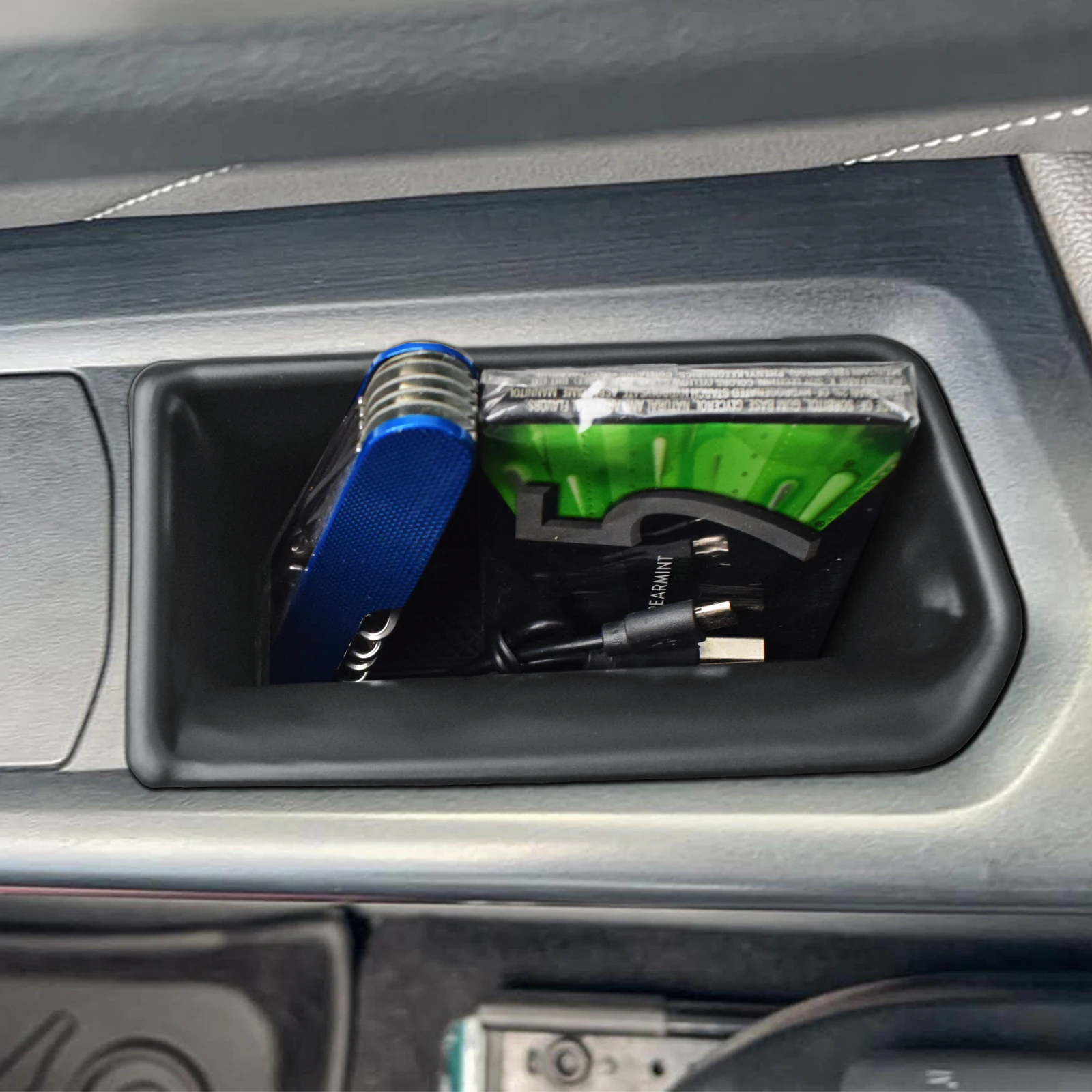 Tucknbox Front Side Car Door Storage Organizer Box For Volkswagen VW Atlas Teramont 2017 2018 2019 2020 Door Handle Storage Box - Image 4