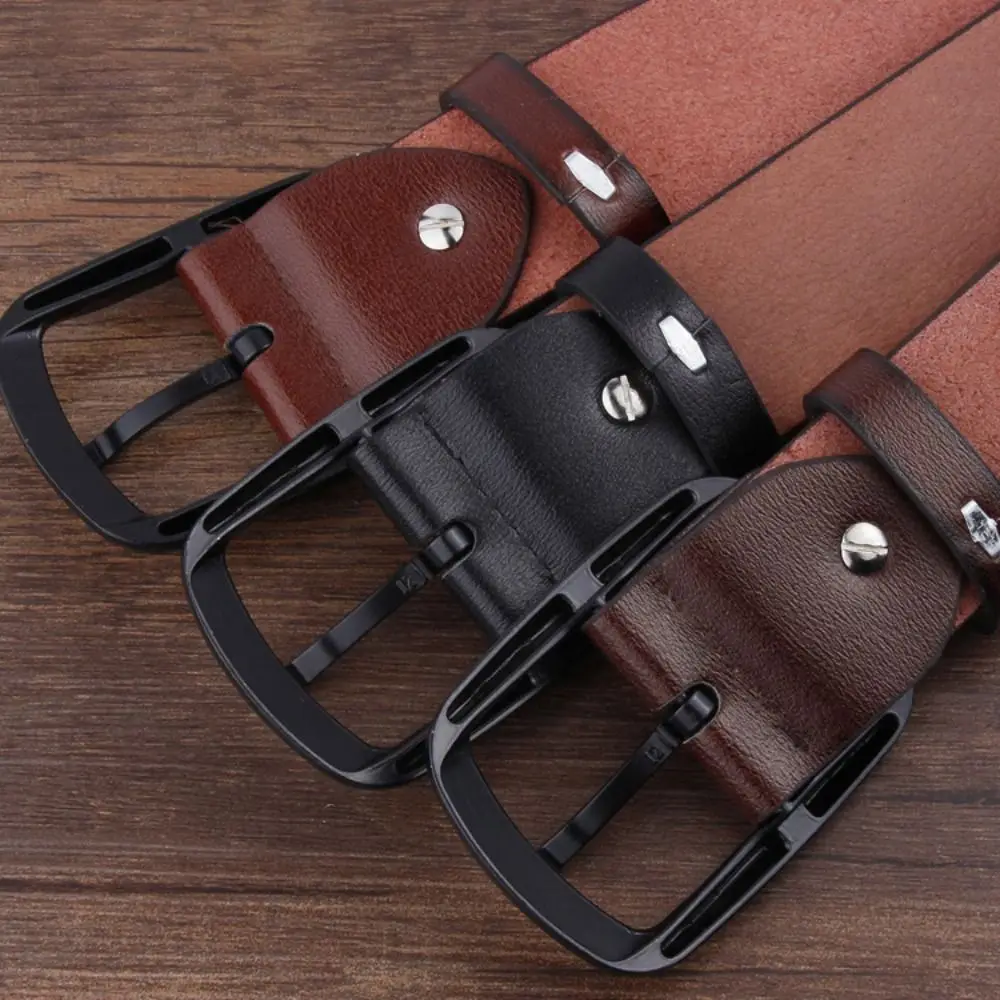 Cinturón de cuero versátil de moda para hombre, cinturón de ocio de negocios, cinturones de traje para pantalones, marca de lujo