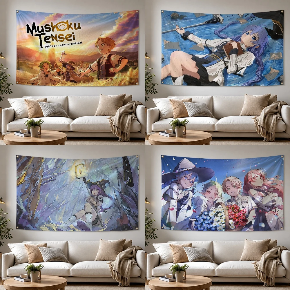 Mushoku Tensei Jobless Reincarnation Outdoor Flag for Home Camping Party Club Decor Garden Yard Wall Hanging Banner