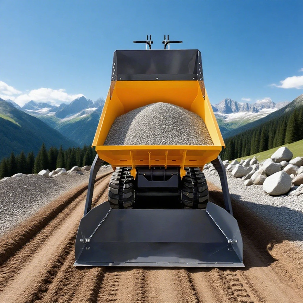 핫세일 크롤러 미니 덤퍼 디젤 엔진 미니 트랙 덤퍼 500kg 공장가 유압 미니 덤퍼 판매