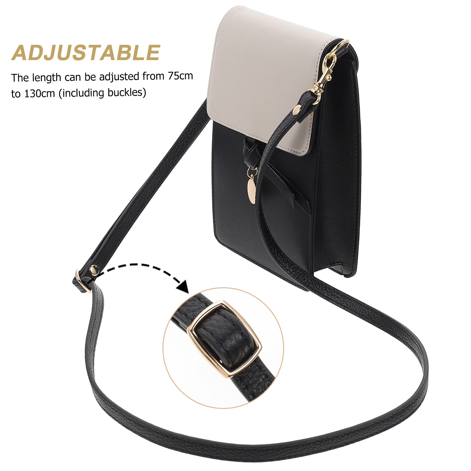 حقيبة PU حزام 12 سنتيمتر عرض قابل للتعديل 75-130 سنتيمتر حقيبة يد حزام استبدال محفظة كروسبودي اكسسوارات حقيبة حزام الكتف