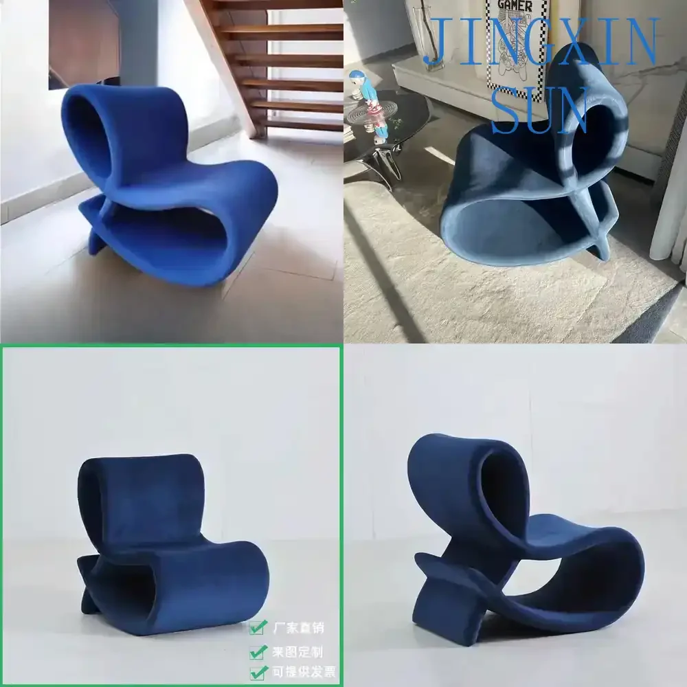 Minimalist Designer Special-Shaped Fiberglass Leisure Chair for Living Room Balcony Single Sofa Chair Modern Ergonomic Accent