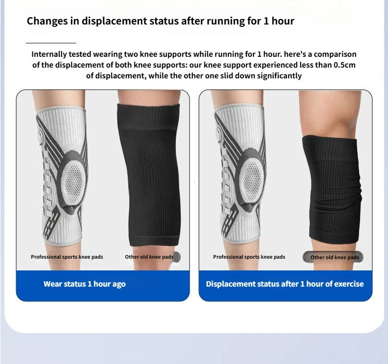 Professional Knee Brace Patella Support Joint Pain Relief Meniscus Support Compression Sleeve for Running Basketball Men Women