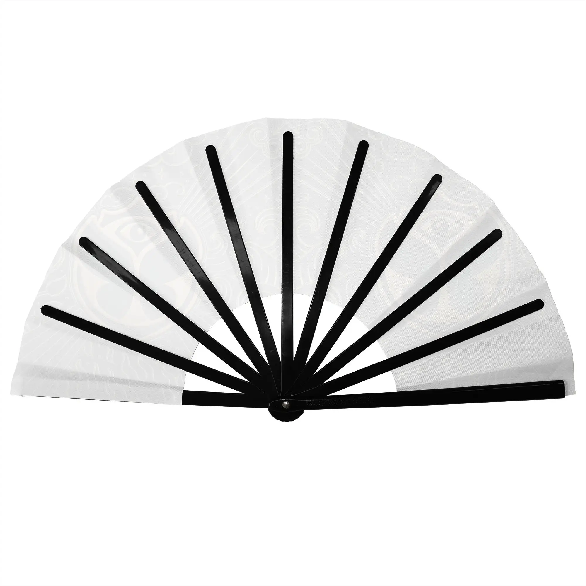 T-Tomorrowland Metalic Traditional Folding Fan Oriental Art Electronic Dance High-Quality Fans Gift Classic Decorative Hand Fan