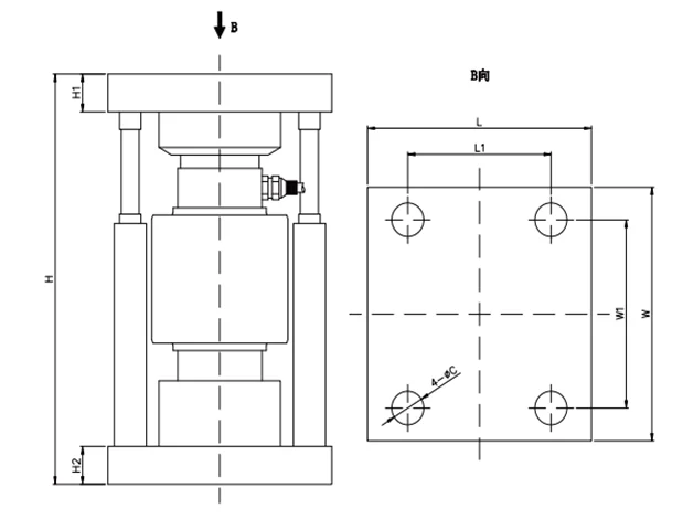 Column load cell weigh module for truck scale 10t 20t 30t 40t 50t 60t