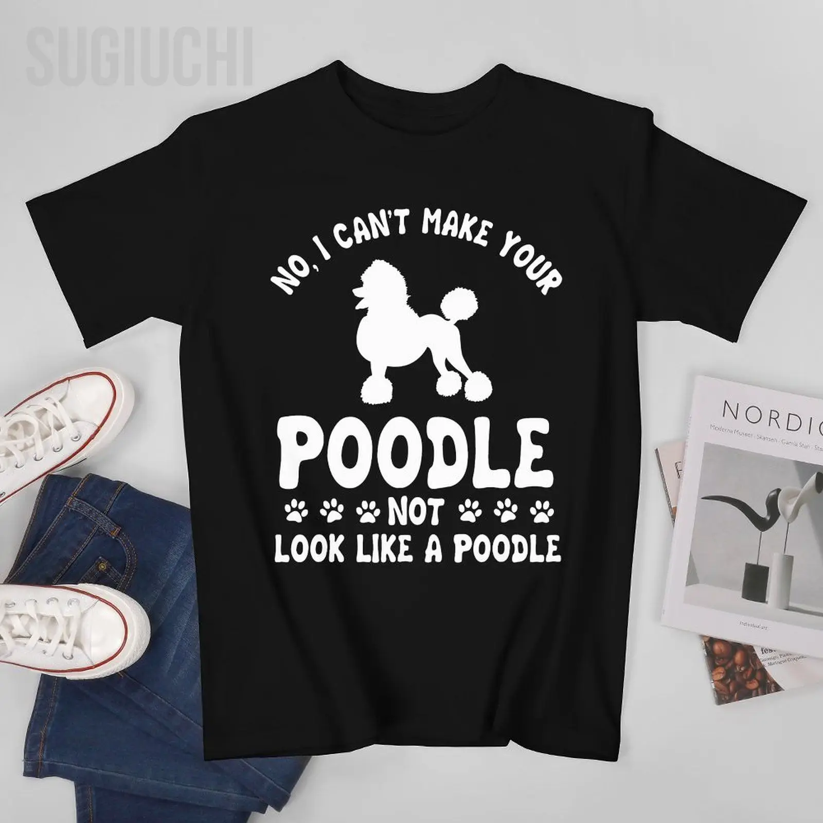 Unisex Men Poodle Dog Owner Pet Breeders Water Retriever Lover Tshirt Tees T Shirts Women Boys 100% Cotton T-Shirt