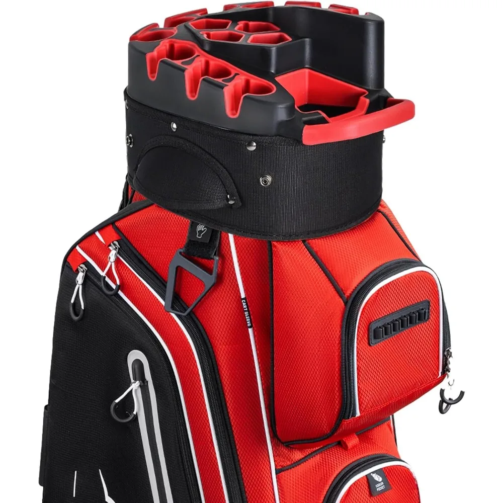 

14-Way Golf Cart Bag Pro with Full Length Divider Top, Golf Bag for Men with Handles and Rain Cover