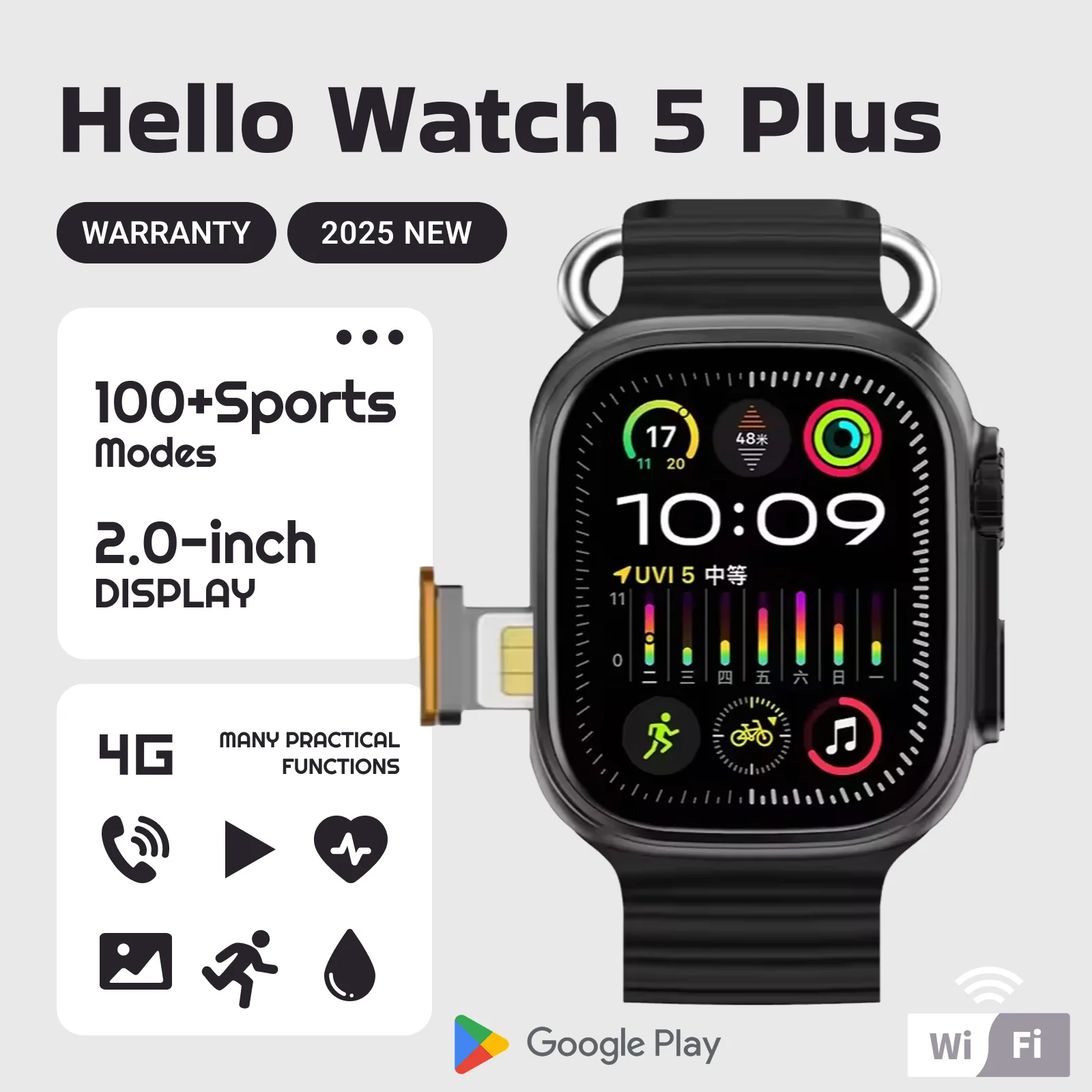 

Смарт-часы Hello Plum серии 10, Amoled, экран, 4 ГБ, музыкальный плеер, локальный альбом, OLED H15 Pro, мужские умные часы для Android IOS