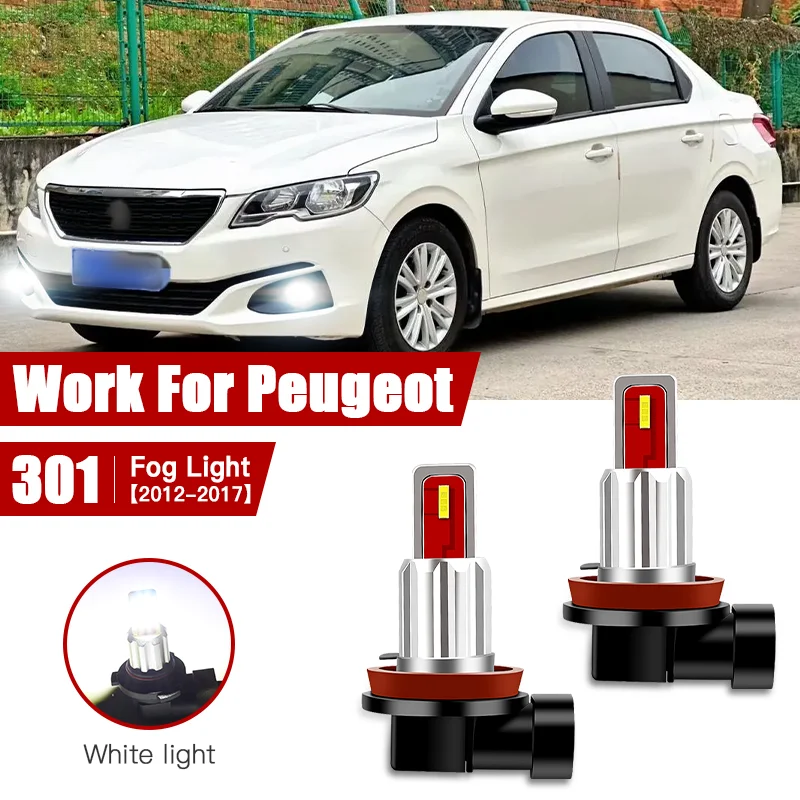 

2pcs Led Car Fog Lamp for Peugeo 301 2012 2013 2014 2015 2016 2017 H11/H8 Front Fog Light Bulb Car Accessories Canbus 12V/35W