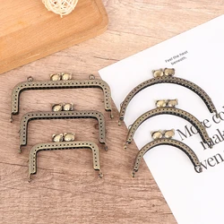 1Pc 8.5/10.5/12.5CM Cat Head Metal Purse Frame Handle for Clutch Bag Handbag Making Clasp Lock Bags Accessories