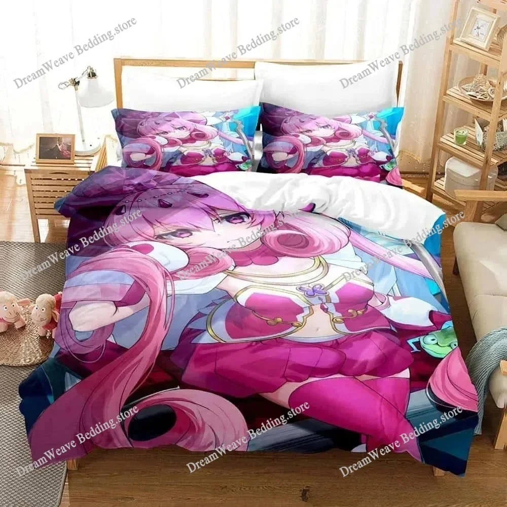 3D Printed Anime Pink Girls Neneka Bedding Set Boys Girls Twin Queen Size Duvet Cover Pillowcase Bed Kids Adult Home Textile