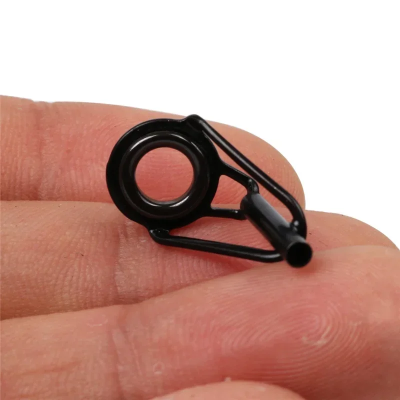80 stücke schwarz Multi-Gauge Marine Rute Führungs ring Set Edelstahl Keramik Köder Ring Angel gerät Werkzeuge Zubehör Zubehör – Detail 5