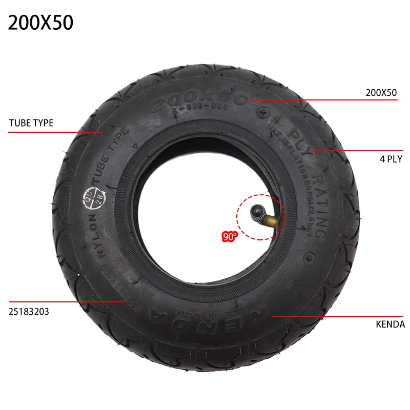 High Quality 200x50 Inner Outer Tire 8 Inch Mini Electric Scooter Tyre Electric Vehicle 200*50 Tire Accessories