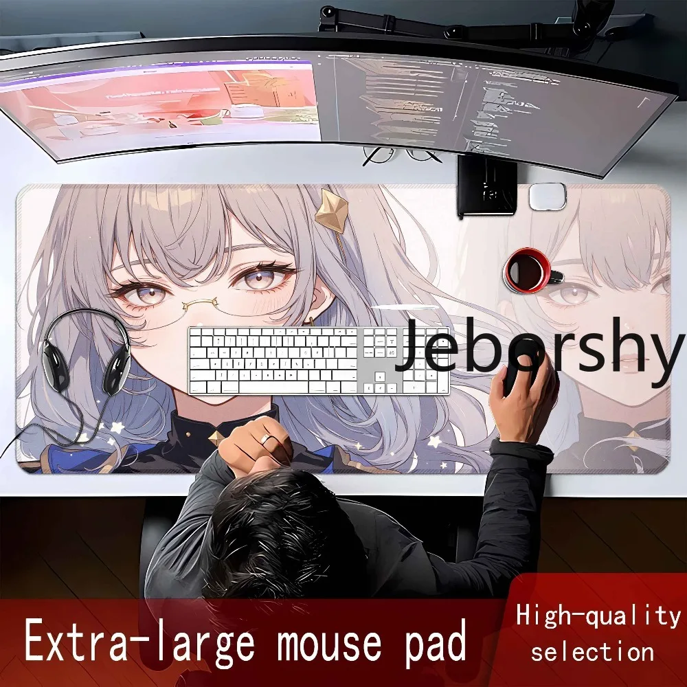 

Elegant Glasses Girl Extended Mouse Pad, Premium Desk Mat, Perfect Gift for Anime Fans & Gamers