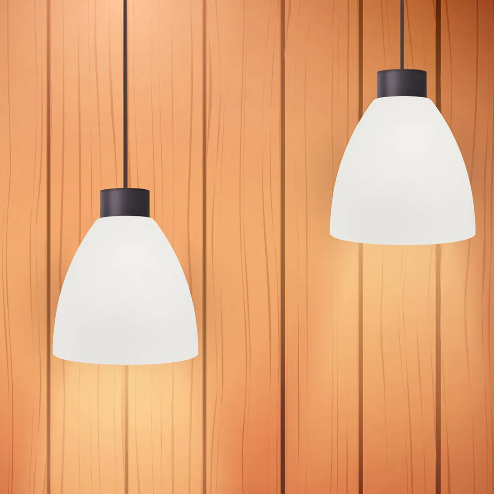 2Pcs Frosted White Glass Lampshade Replacement for Pendant Light Fixture Cover Lamp Shade for Ceiling Hanging Lamp Shade Cover