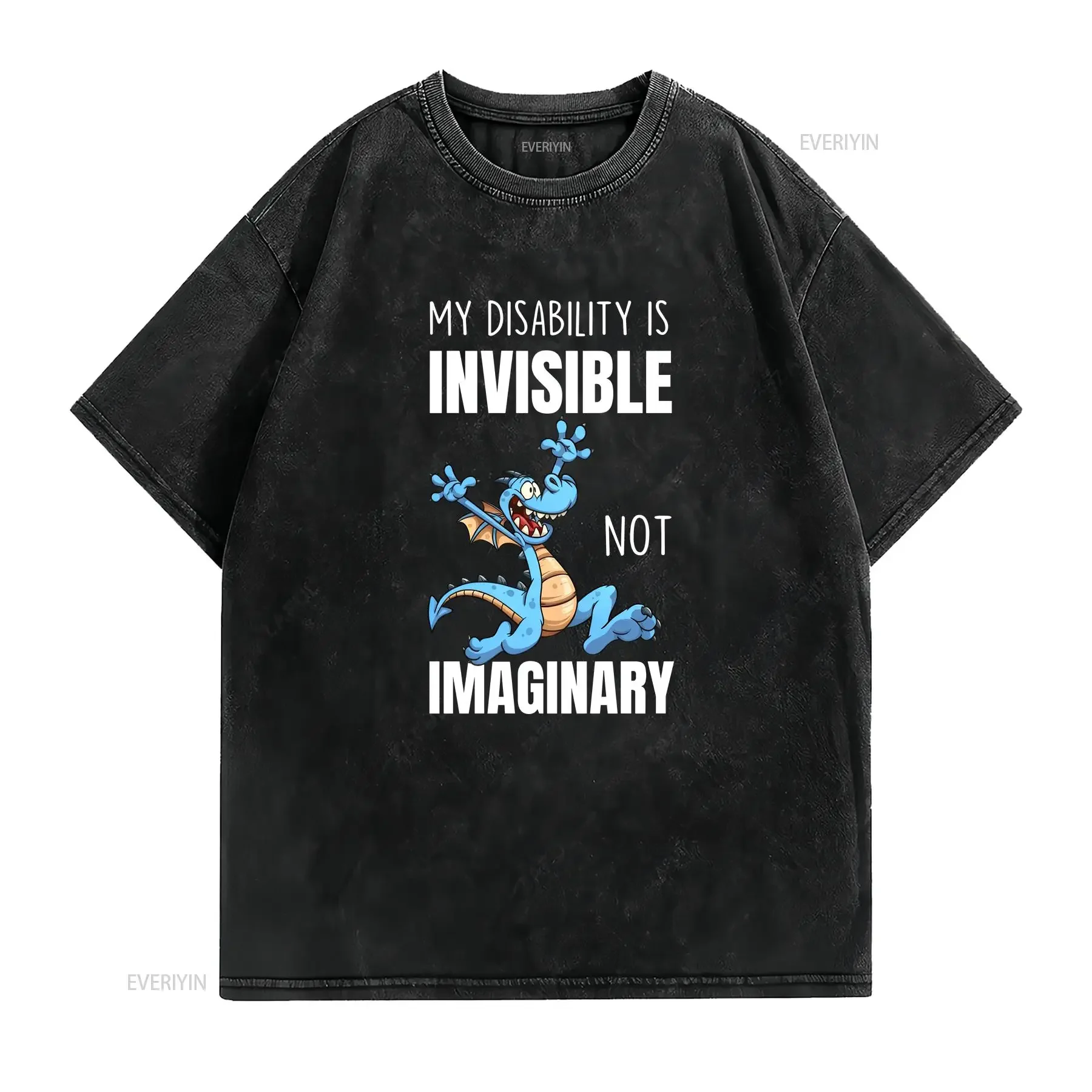 My illness is invisible not imaginary T Shirt Diversely Human vintage Washed Breathable Casual Stylish Stretched Unisex