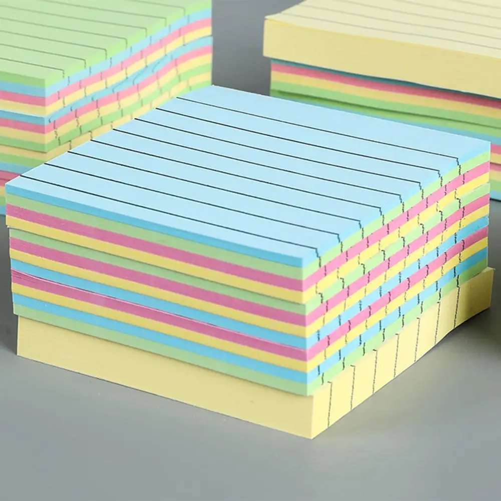 100-sheet Index Card Book 400 Sheets Sticky Notes Set with Great Stickiness Smooth Writing Solid Color Self-adhesive for Office