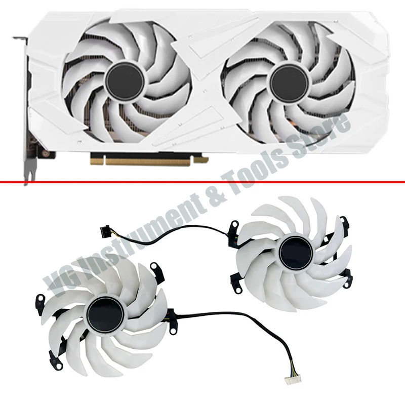 Neuer Lüfter 102MM GFY10015H12SPA 4PIN 6PIN für KFA2 Galax GeForce RTX 3060 3060Ti 3070 3070Ti EX Weiße Grafikkartenlüfter – Detail 1
