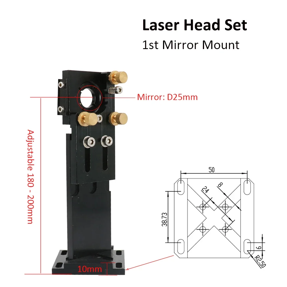 HAOJIAYICO2 Laser Head Set Lens Dia.18 FL38.1 Dia.20FL50.8/63.5/101.6mm Integrative Mount Dia25 Mirror for Laser Cutting Machine