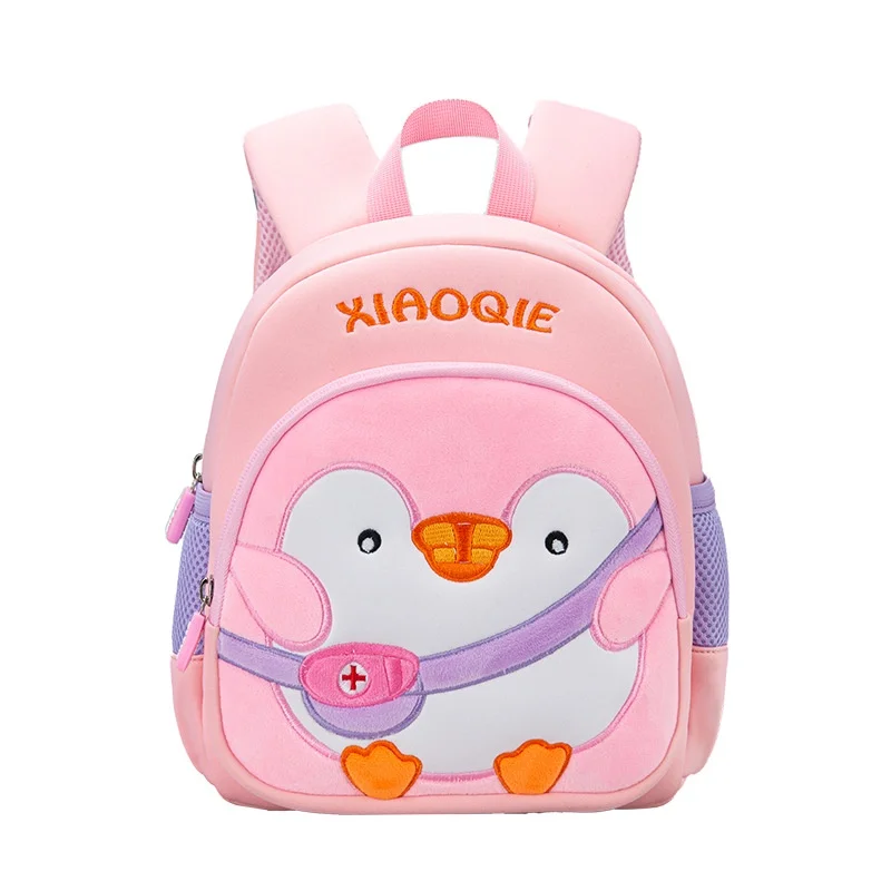 Primary School Students Cartoon Penguin Small Backpacks New Cute Kindergarten Baby Schoolbags for Girls Boys Fashion Breathable