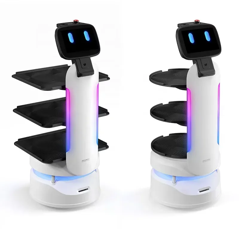 Automatic Navigation Food Delivery Robot Waiter with 3 Trays for Hotels Restaurants Cafes Hospitals High Quality Service