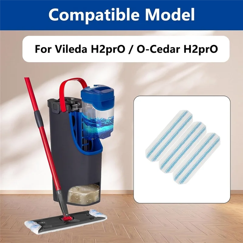 AC39-Замена тряпок для швабры из микрофибры для Vileda H2pro и O-Cedar H2pro, запасные части для плоской швабры