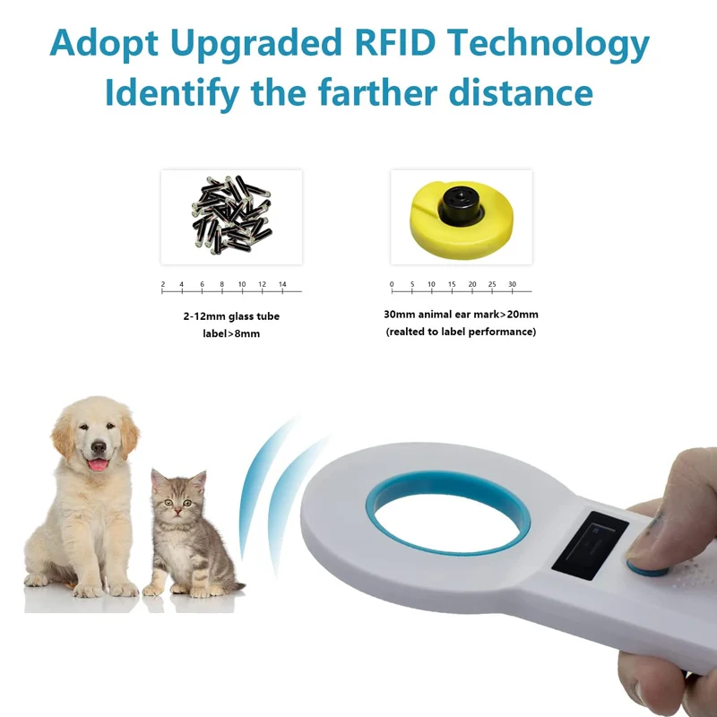 Imagem -04 - Portátil sem Fio Animal Tag Reader Bluetooth 2.4g Wi-fi Rfid 134.2khz 125khz Emid Pet Microchip Scanner para Dog Cat Cow Sheep