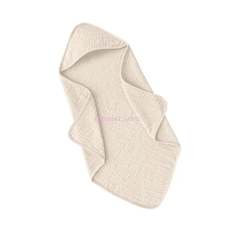 Y1UB Baby Hooded Bath Towel Cotton Comfortable Capelet Cloak Blanket for Quick Drying and Daily Comfort