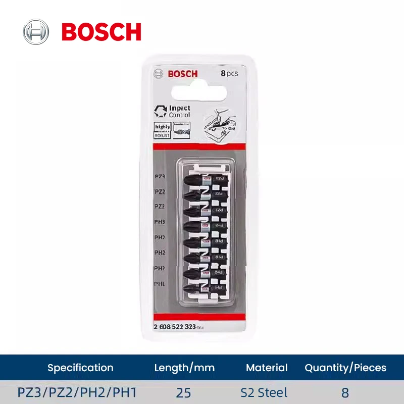 Imagem -04 - Bosch-electric Screwdriver Bit Grupo Professional Screwdriver Impact Control Ph1 Ph2 Ph3 Pz2 Pz3 Head Grupo 25 mm