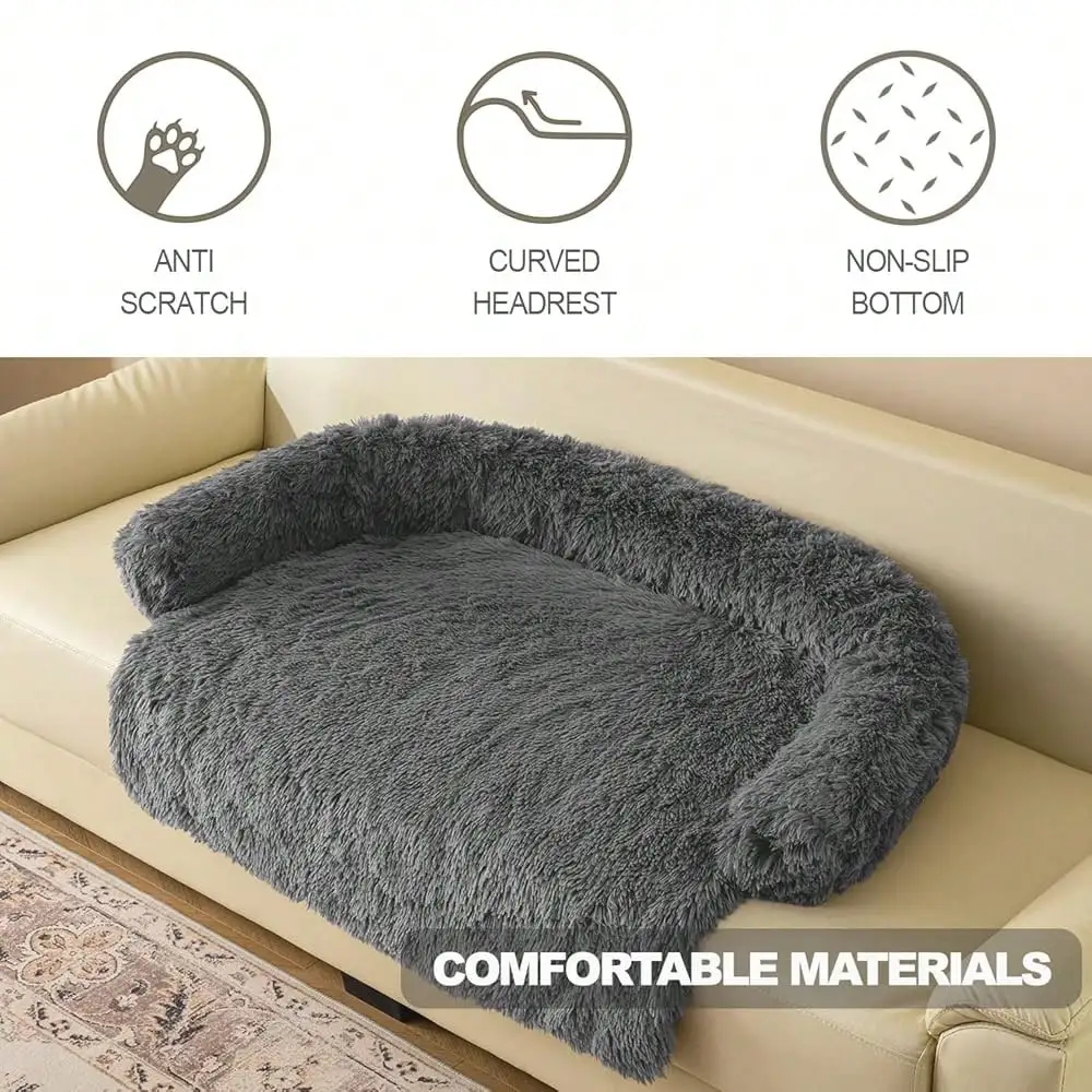 

Dogs/Cats Bed Mats, Dog Pad Washable Removable Couch Cover, Pl 11ush Long Fur Mat For Pets, Waterproof Lining, Perfect F