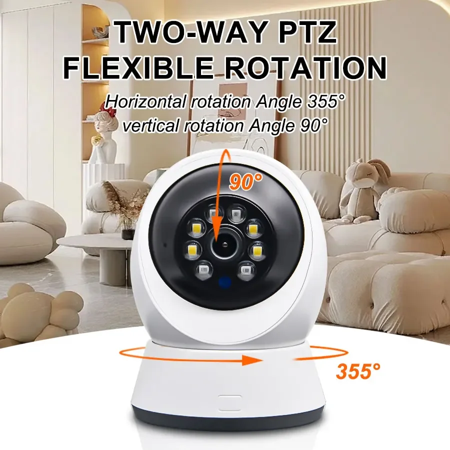 1080P 2MP 스마트 카메라 HD 360도 실내 아기/반려동물 보안 모니터 WIFI 야간 웹캠 비디오 IP 카메라 스마트 홈 양방향 음성