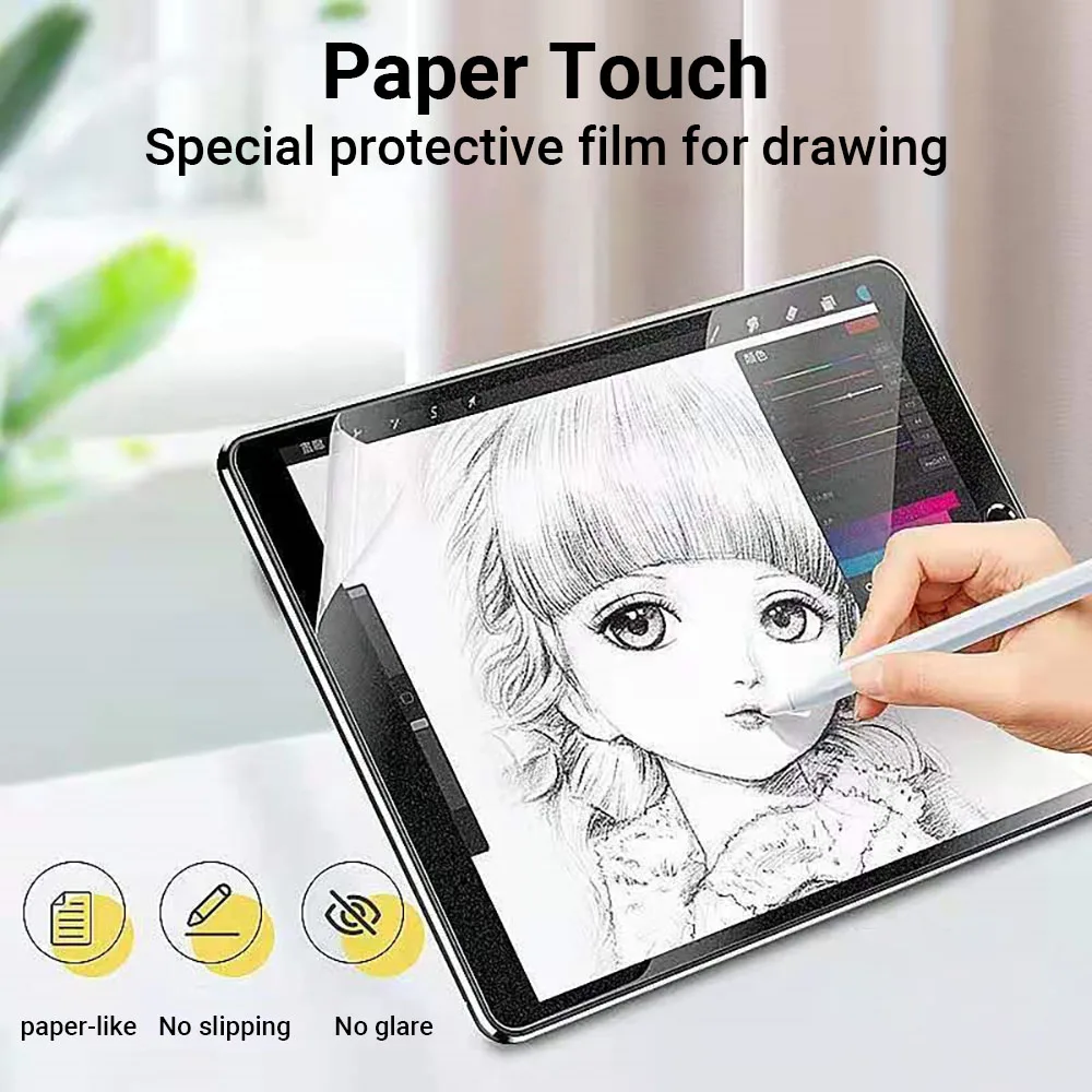 3Pcs Paper Feel Screen Protector For Samsung Galaxy Tab A11 8.7 S10 Plus 11 S10 S7 S9 FE Plus S10 S9 S8 Ultra S8 S7 12.4 S6 Lite