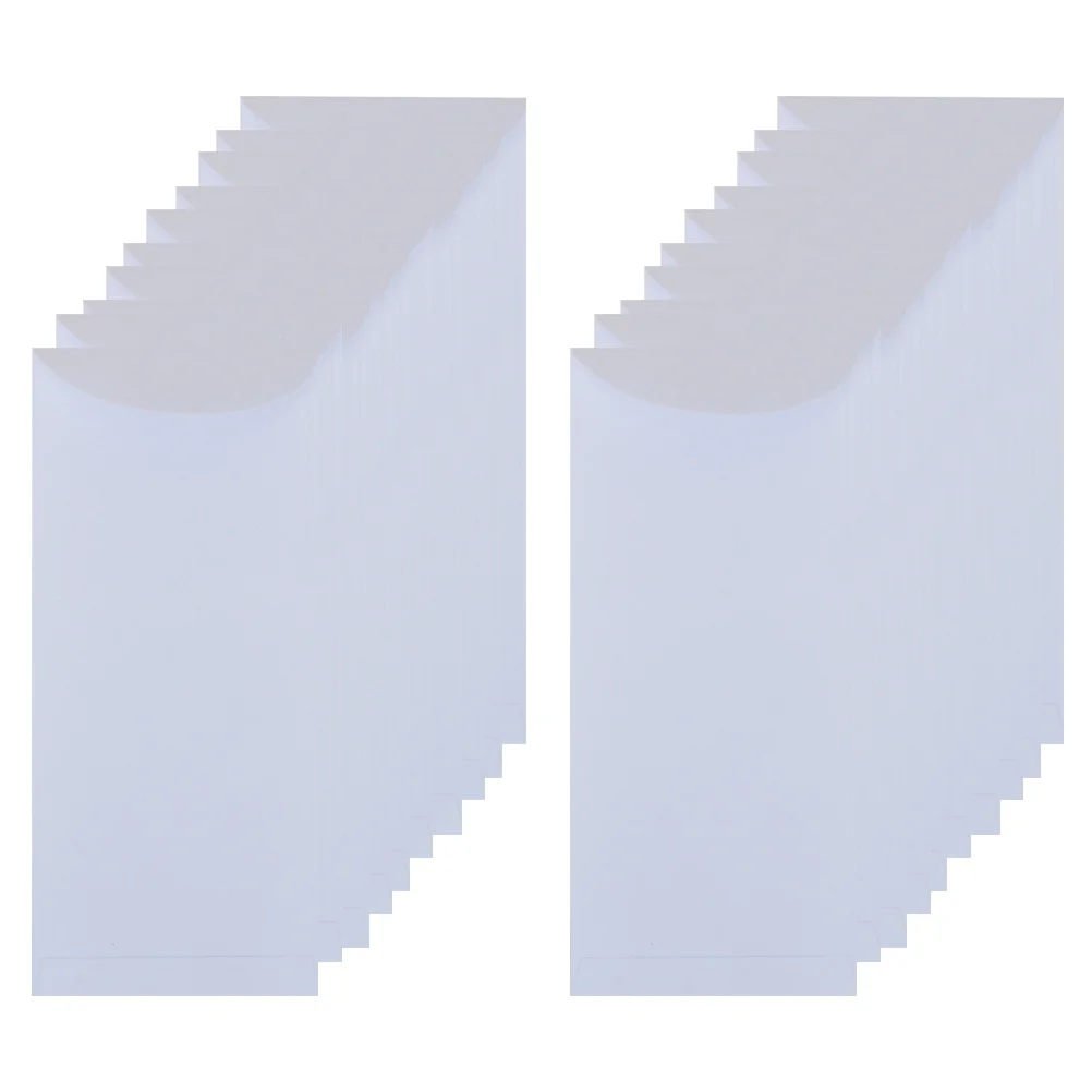 

20pcs Blank Envelopes White Paper Small Office Cash Invitation Business File Storage Reusable Biodegradable Letter Size