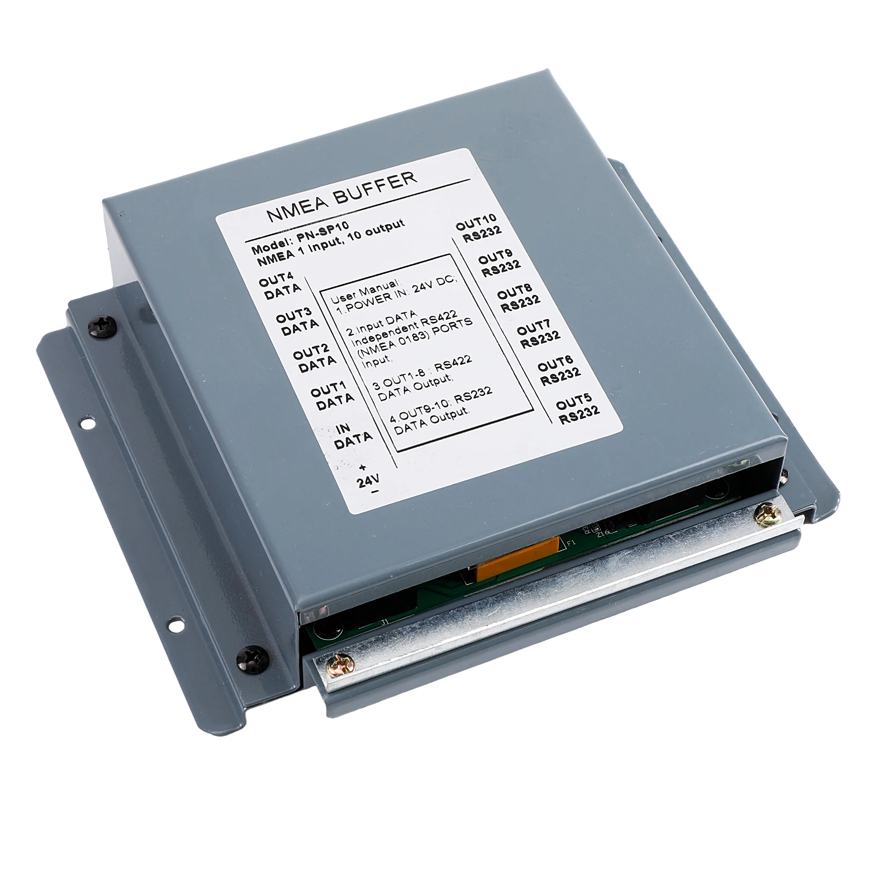 Matsutec PN-SP10 NMEA0183 NMEA Buffer NMEA 1 input, 10 output RS232/RS422 Marine Serial Line Splitter Isolating Buffer for 24V