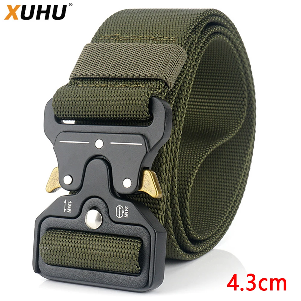 

XUHU Men Belt Outdoor Hunting Tactical Belt Multi-Function Buckle Nylon Belt High Quality Marine Corps Canvas Belt Alloy buckle