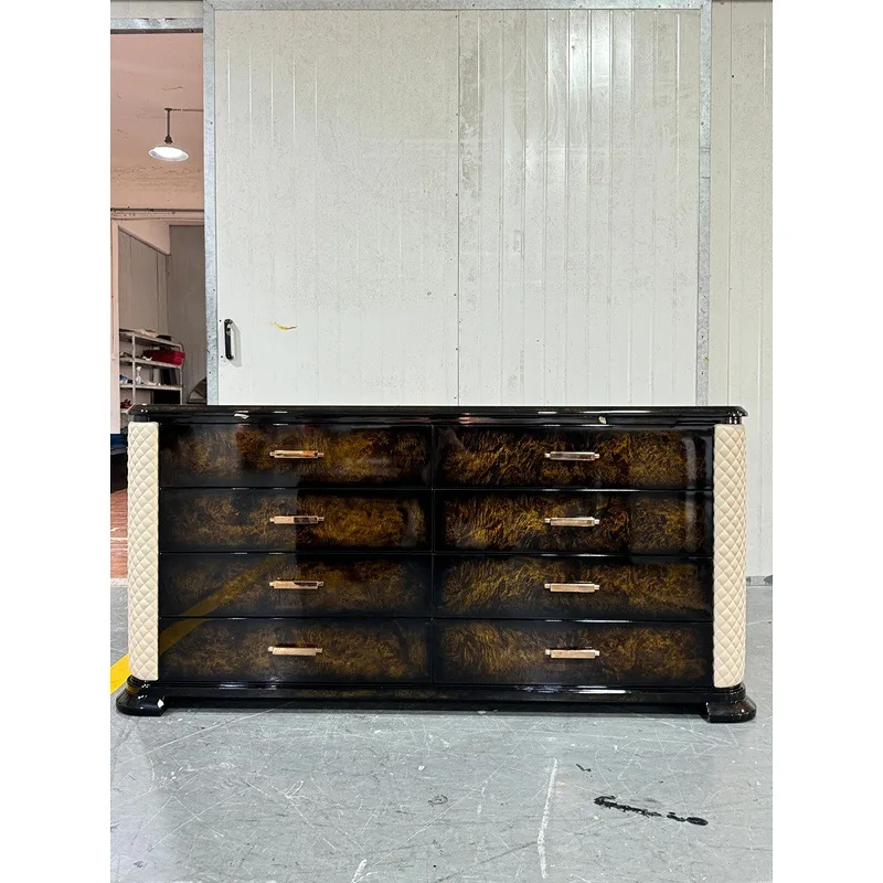 Side cabinet piano paint solid wood storage cabinet