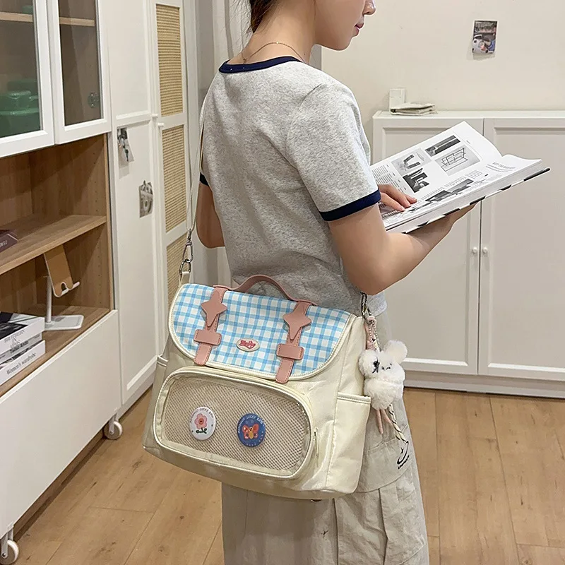 

New Japanese Preppy Style Backpack JK Uniform Shoulder Bag Fashionable Crossbody Bag Sweet and Cute Girls' Ulzzang Y2K Ita Bag