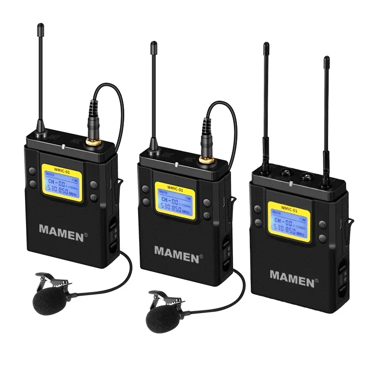 

Mamen WMIC-01 Dual Channel Wireless Microphone for Camera DSLR Smartphone