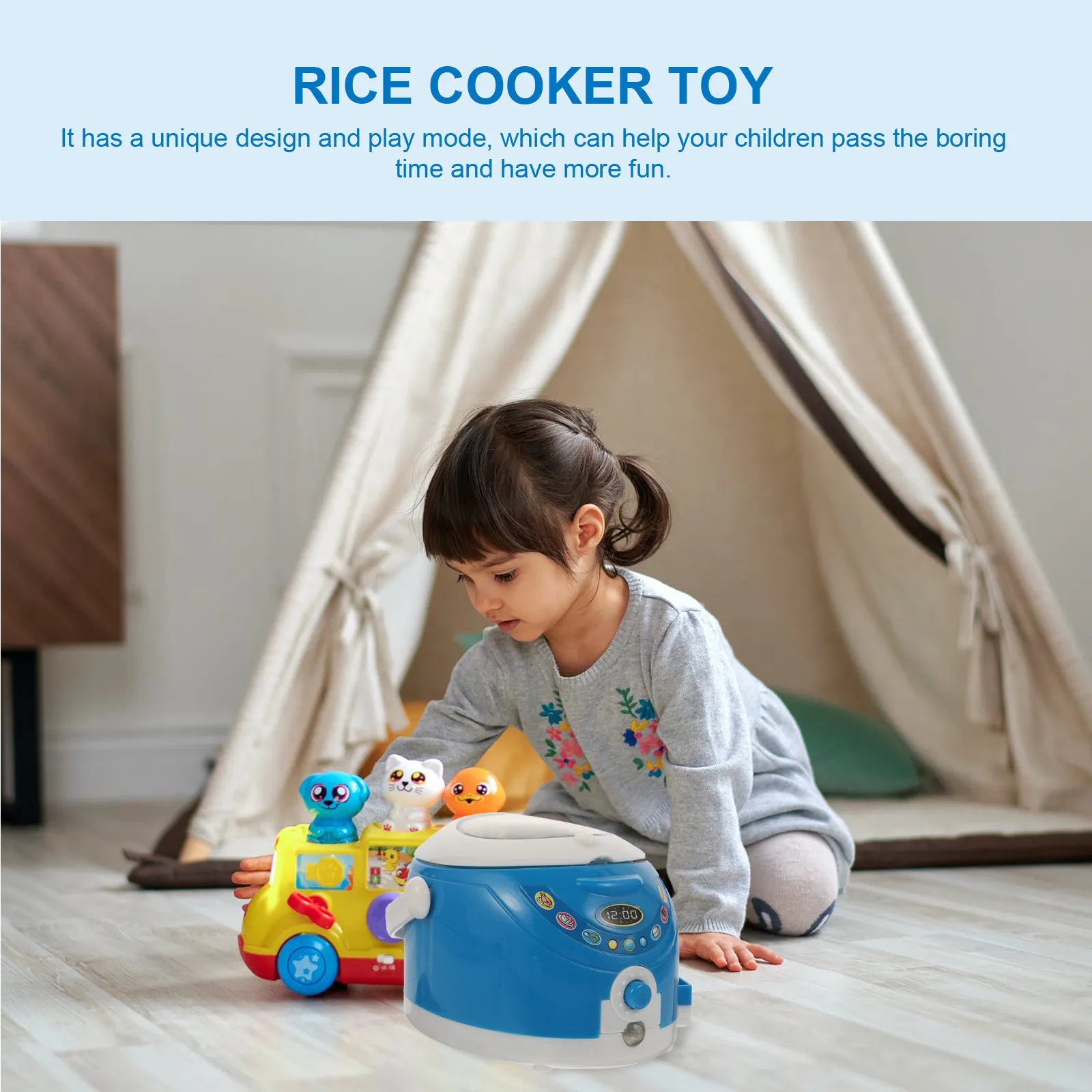 1Pcs Creative Mini Rice Cooker Educational Simulated Furniture Playing House Supply Children Plaything Decorative Desktop Item