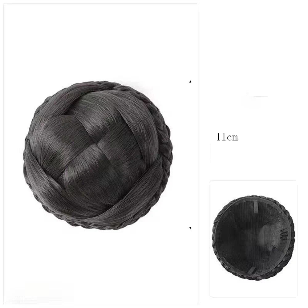 Sanfte gerade Donut Chignon Haar teile synthetische elastische Chignon flauschige unordentliche Haar gummis Haar Brötchen für Frauen