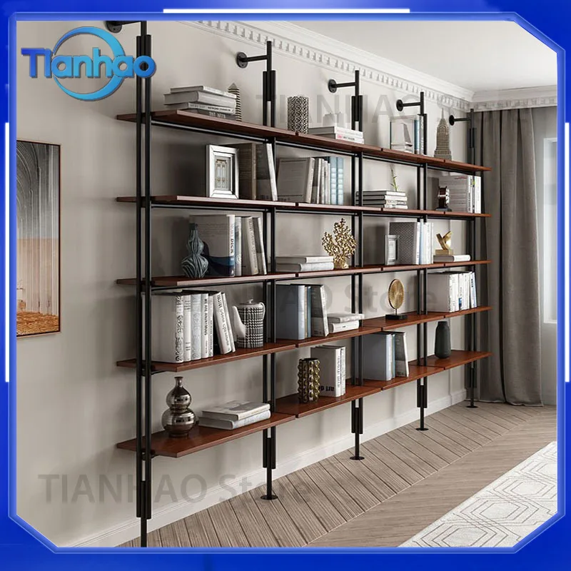 Wall Mounted Bookshelf for Italian Style Iron Wall Shelf for Living Room Nordic Multi Tier Wall Mounted Storage Rack for