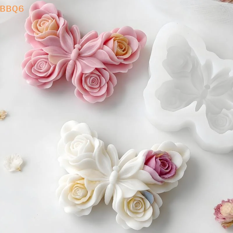 Soap Making Recipes - *1Pcs DIY Rose Butterfly Form Silicone